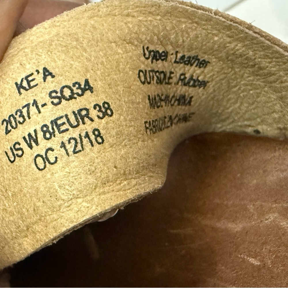 Olukai Brown Leather Slide Sandals Size 8 - Picture 3 of 6